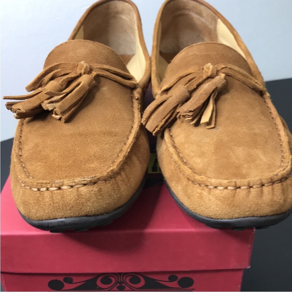 Vaneli Women's Suede Tassel Loafers - Brown